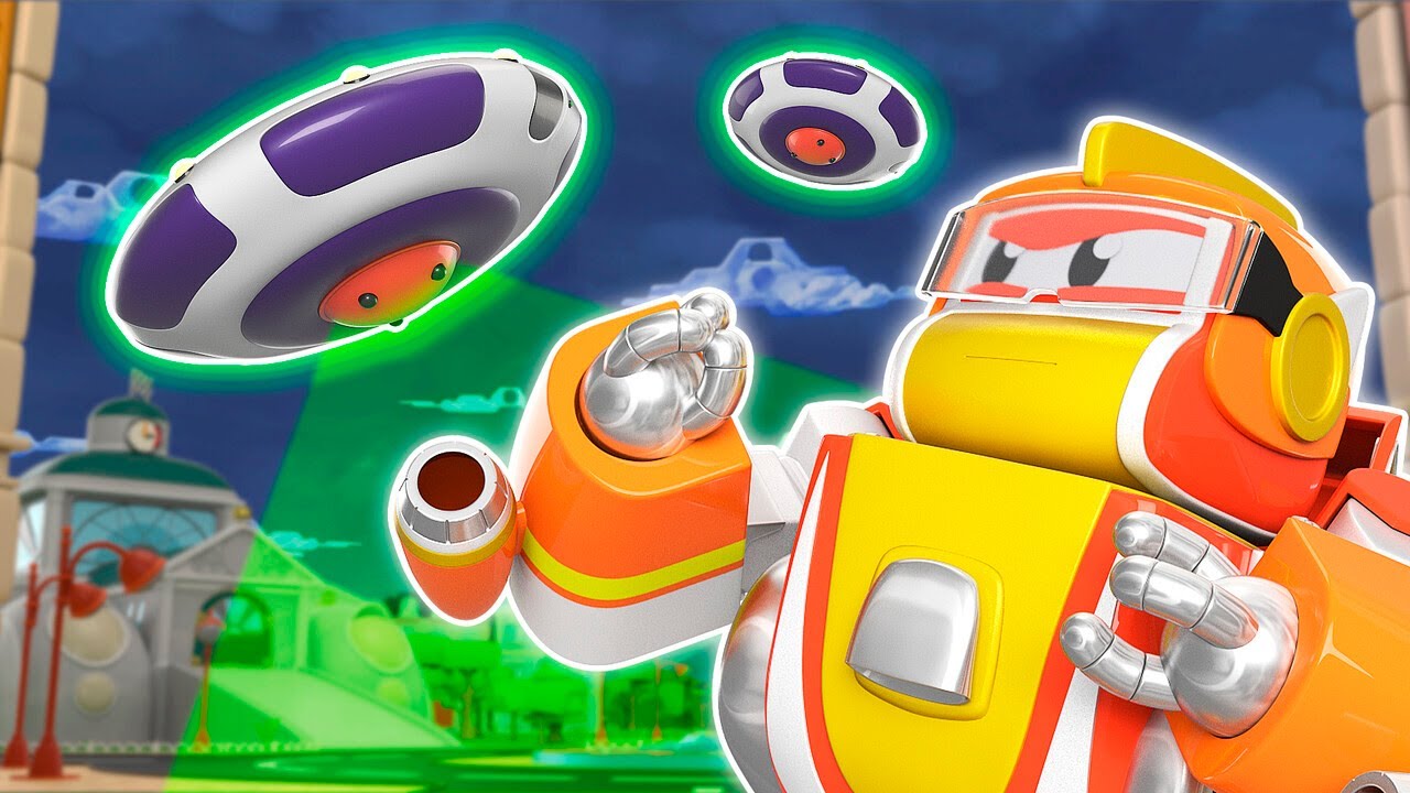 SCHAURIGES UFO greift Car City an! Raketen Robo auf zur Rettung! - Transformer Roboter Auto Episch