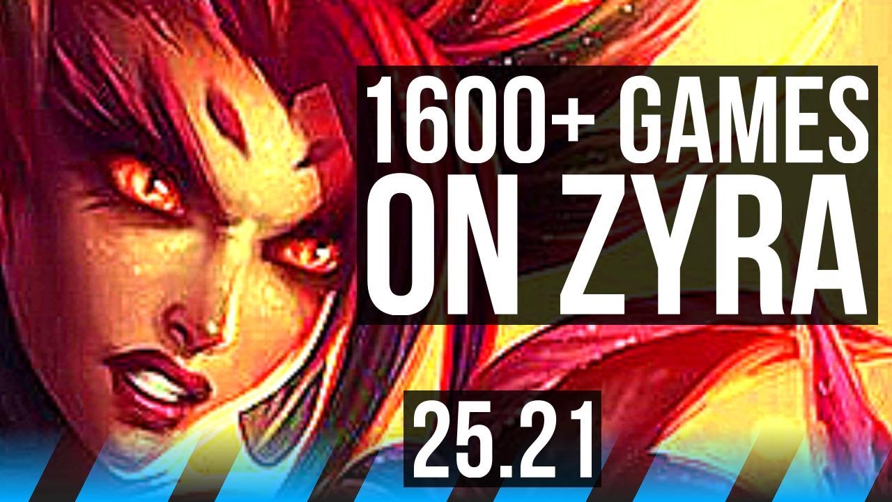 ZYRA vs XERATH (MID) | 1600+ games | KR Master | 25.21