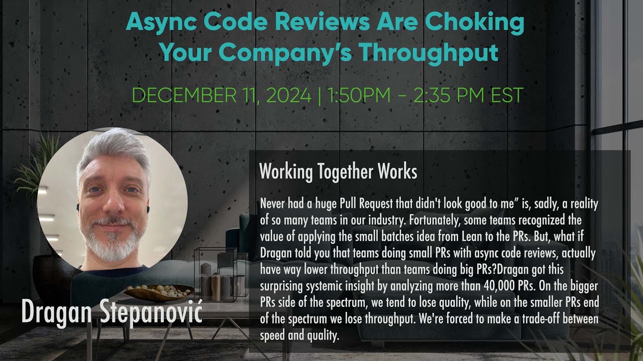 Dragan Stepanović: Async Code Reviews Are Choking Your Company’s Throughput