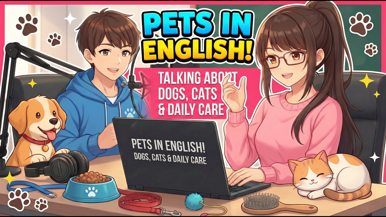 Pets in English! Talking about Dogs, Cats & Daily Care (Easy Vocabulary)