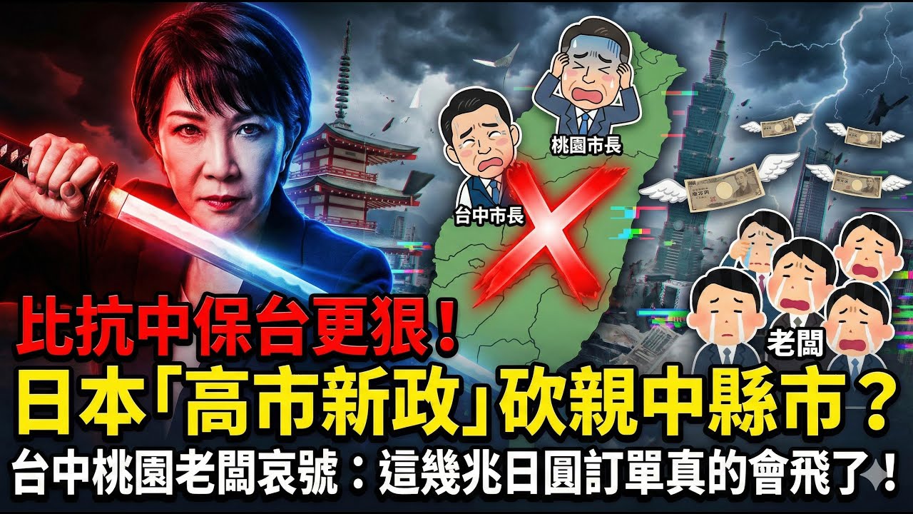 【獨家觀點】比抗中保台更狠！日本「高市新政」將砍掉親中縣市？台中、桃園老闆哀號：選錯市長，這幾兆日圓訂單真的會飛了！