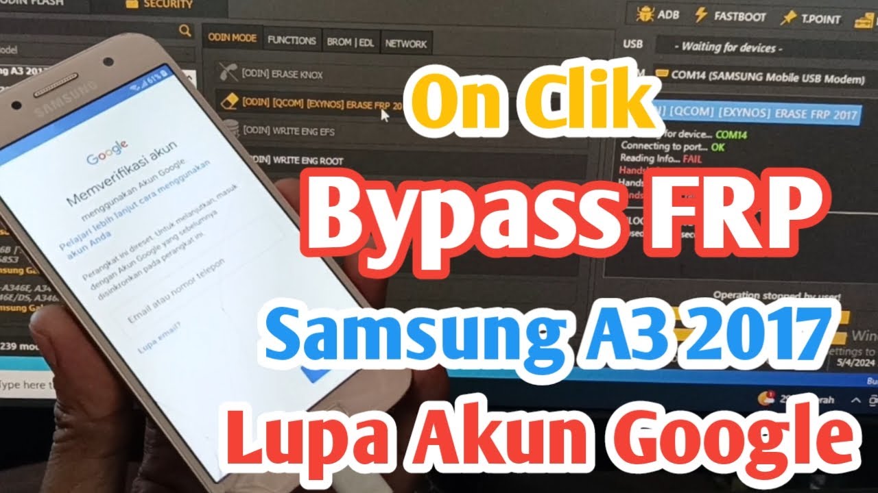 Samsung A3 2017 FRP Bypass (SM-A320F) Google Account Bypass On Clik Via UnlockToo