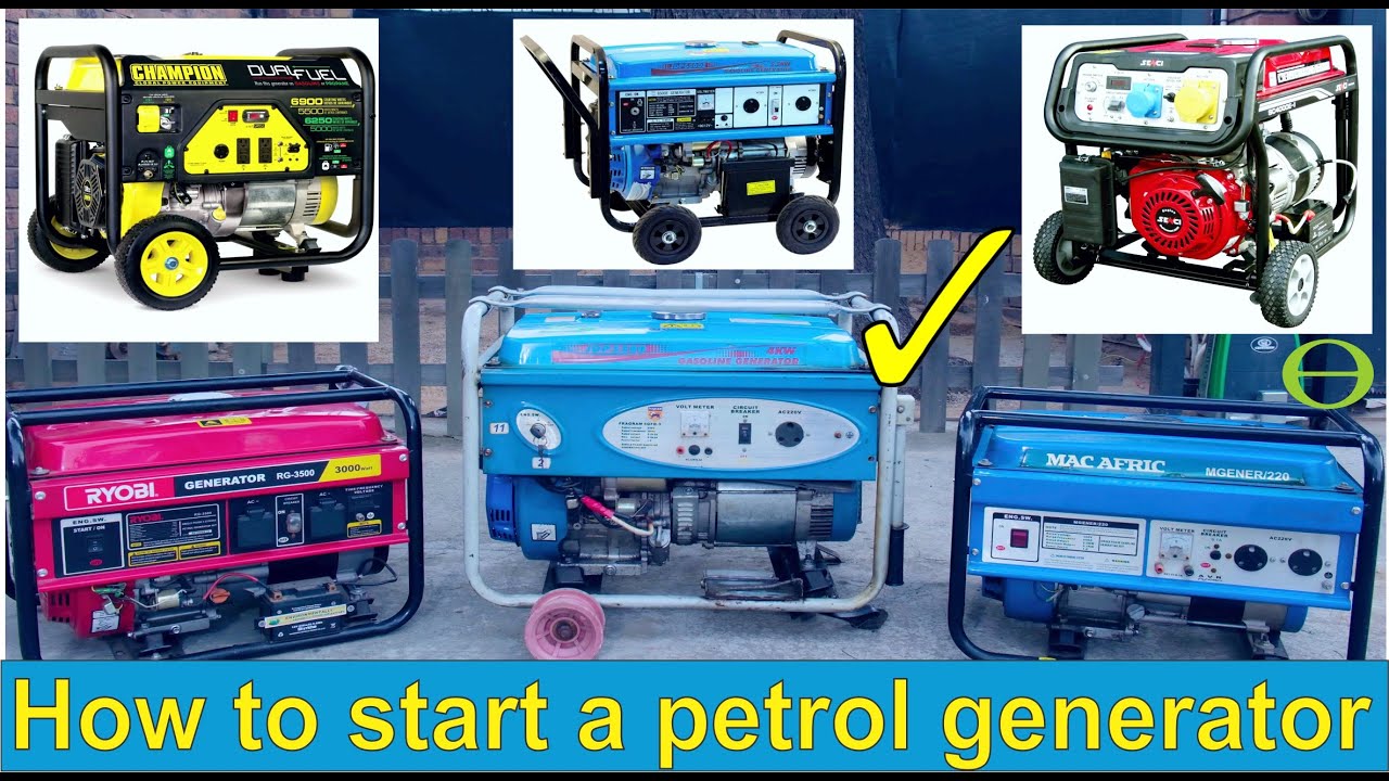 How to start a petrol generator - step by step
