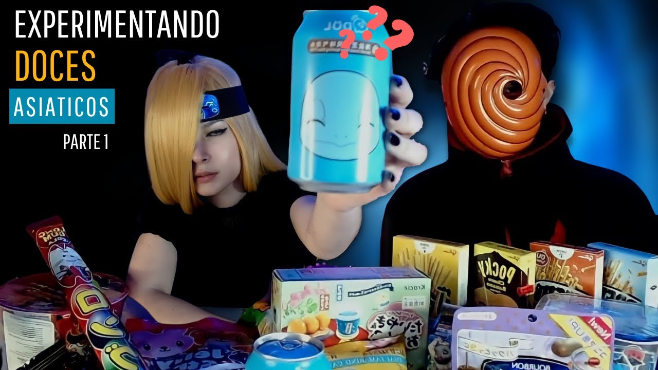 DEIDARA E TOBI EXPERIMENTANDO DOCES ASIATICOS #anime