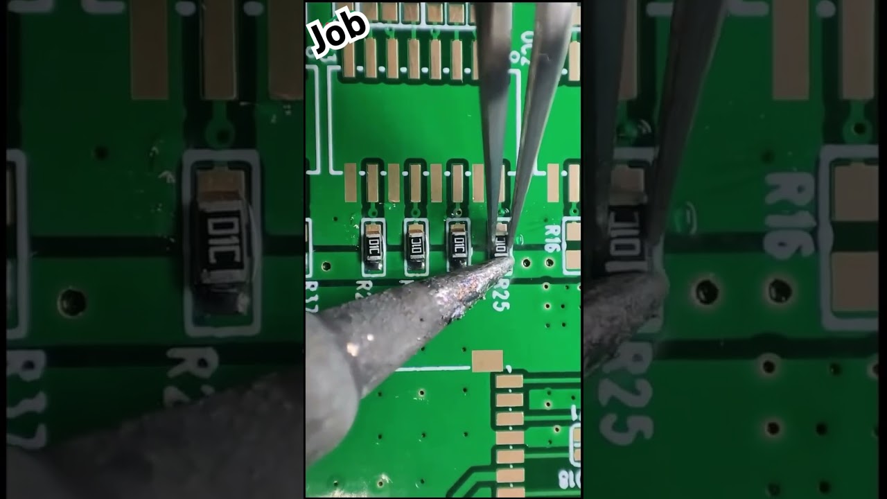How to solder SMD components. #amplifier #audiovisualsystems #pcb #components #repair