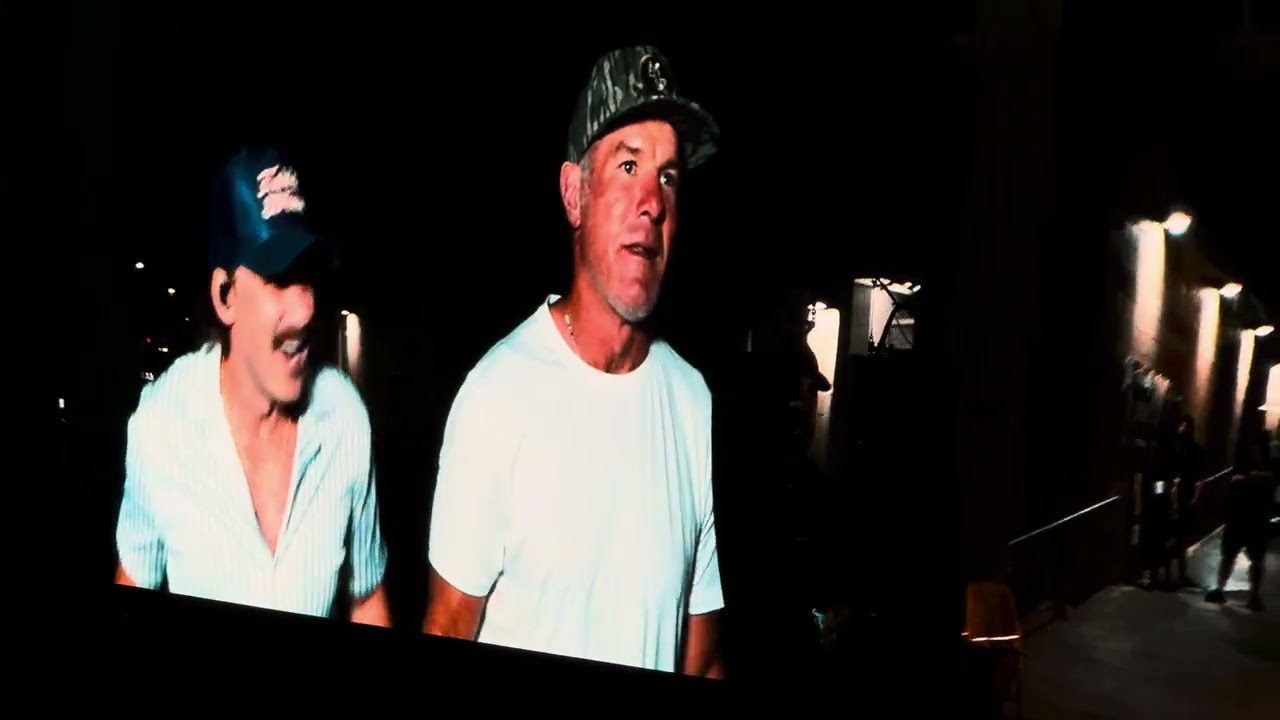 Morgan Wallen walkout with Brett Favre - Camp Randall - 6/29/25