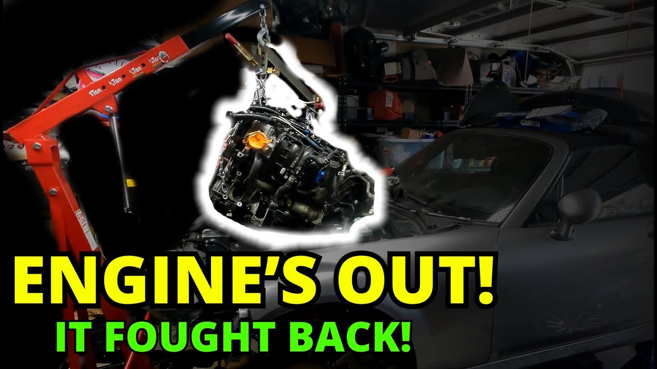 NC Miata Engine Pull – It Fought Us HARD! | Full DIY Guide (Restoration Pt. 3)