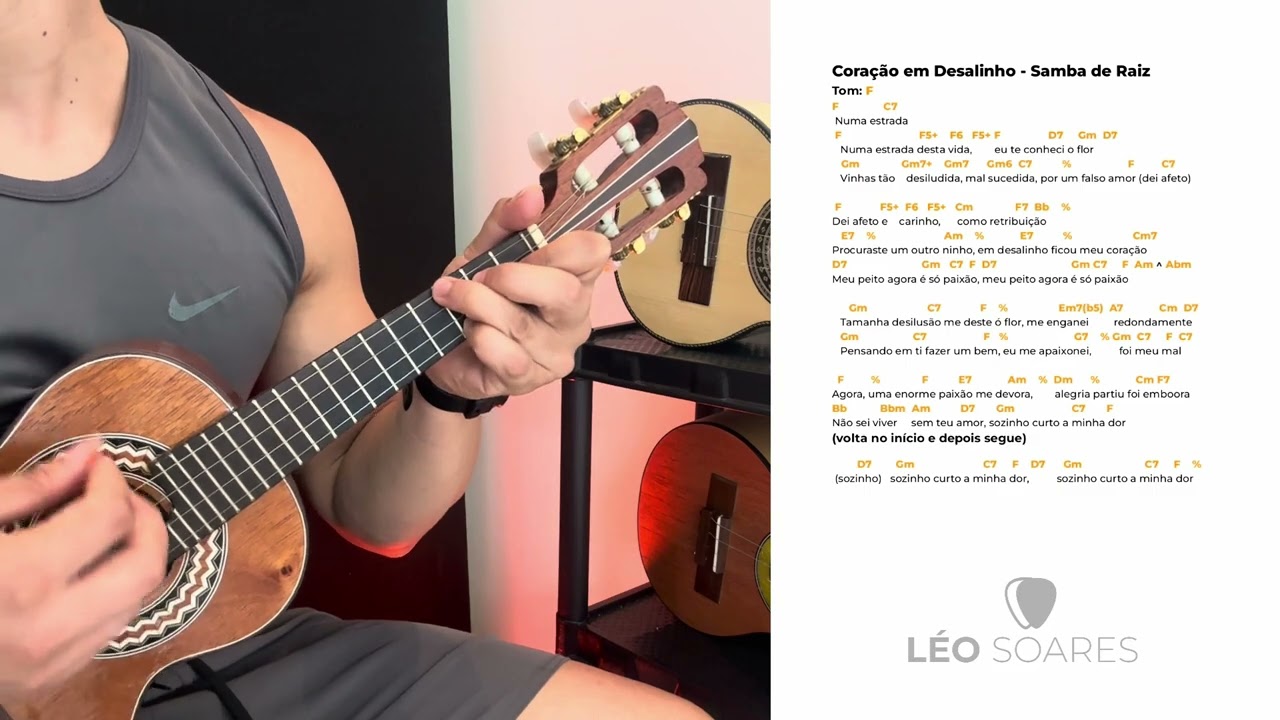 APRENDA “CORAÇÃO EM DESALINHO” SAMBA DE RAIZ NO CAVAQUINHO AULA DE CAVACO COM LÉO SOARES