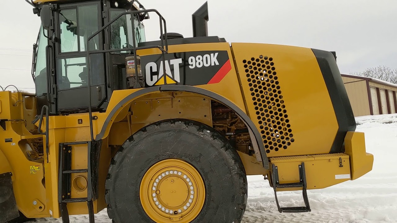 2011 Caterpillar 980K Wheel Loader: Walk-Around Inspection In Snow