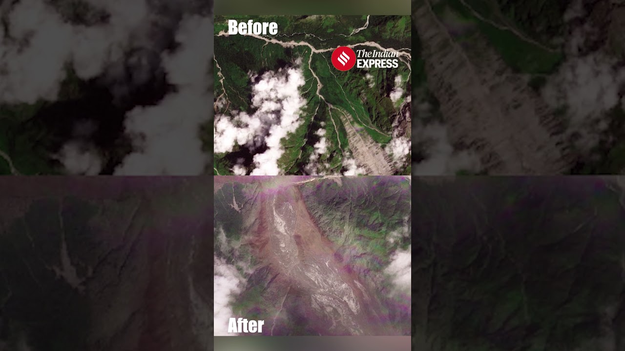 Satellite Images Of Nepal china Border Before And After Disaster