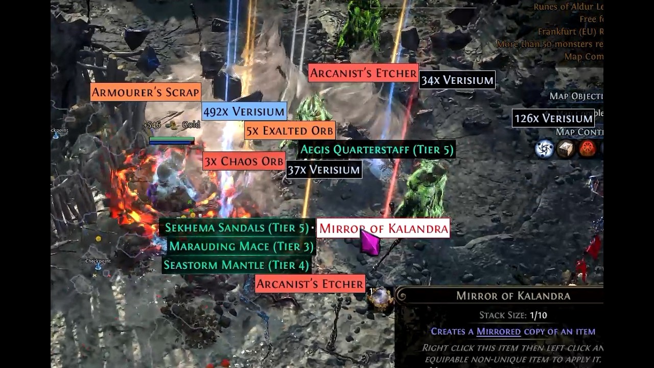 My first EVER Mirror of Kalandra !!! (POE2) Rune of aldur