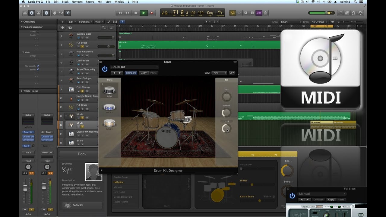 Logic Pro X - working with downloaded MIDI files