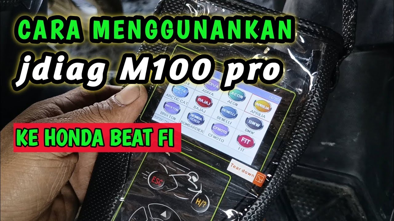 cara menggunakan jdiag m100 pro ke Honda Beat fi #jdiag 