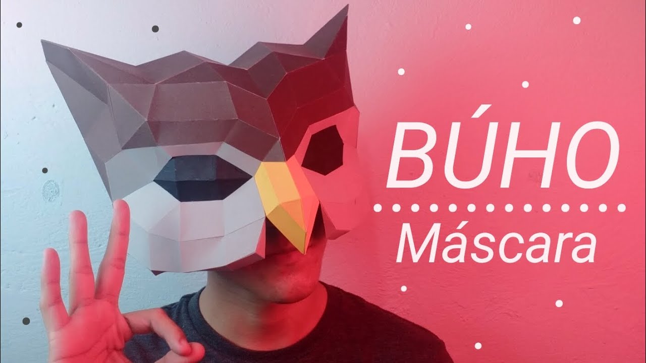 Cómo hacer una MASCARA de BÚHO con materiales CASEROS | Momuscraft