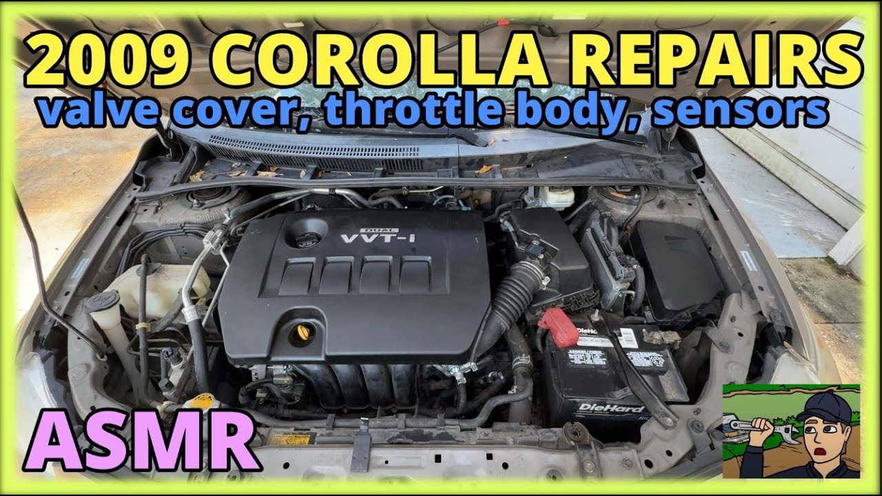 ASMR Car Repair-Fixing Nana's 2009 Toyota Corolla -Valve Cover Gasket, Sensors, Throttle Body & More