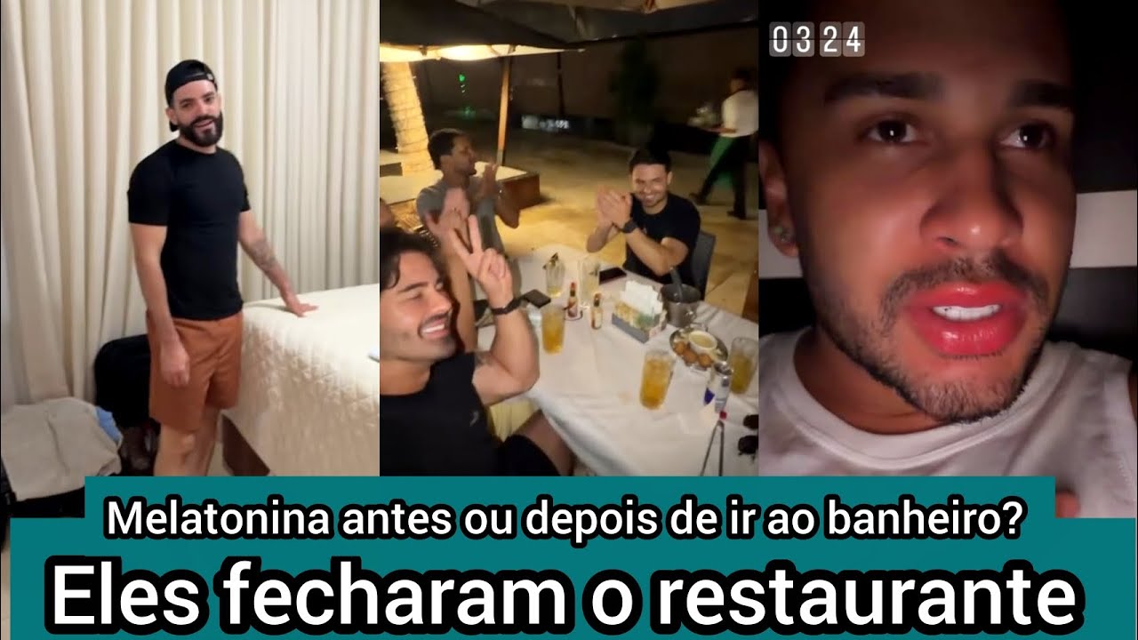 Lucas Guimarães fecha restaurante junto com os amigos e não consegue dormir nem com melatonina 
