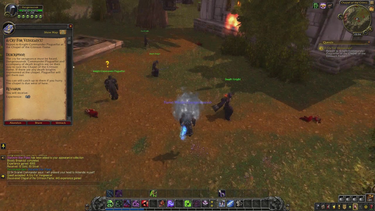 World of Warcraft: A Cry For Vengeance - Quest ID 12738 (Gameplay/Walkthrough)