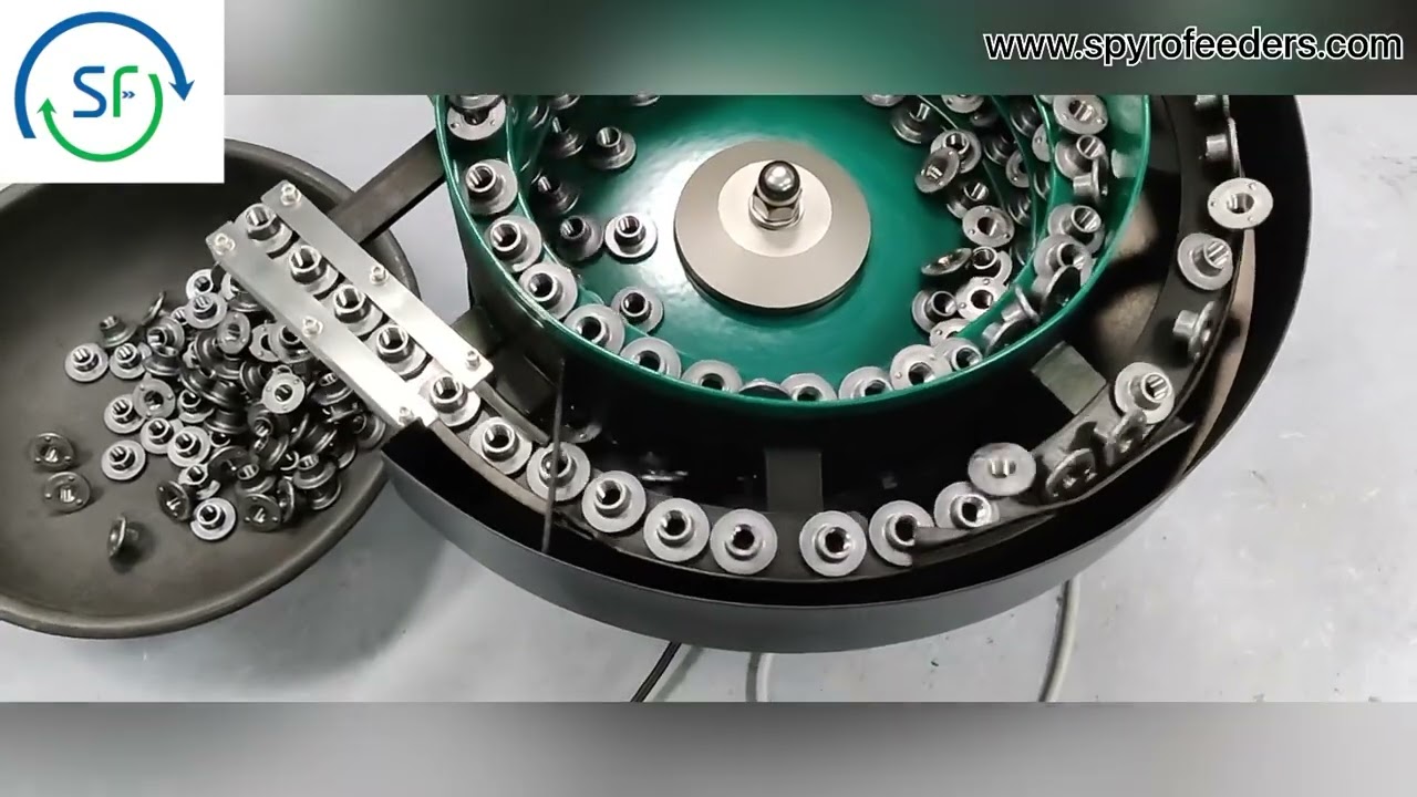 Bowl feeder for flanged nut component-Spyrofeeders