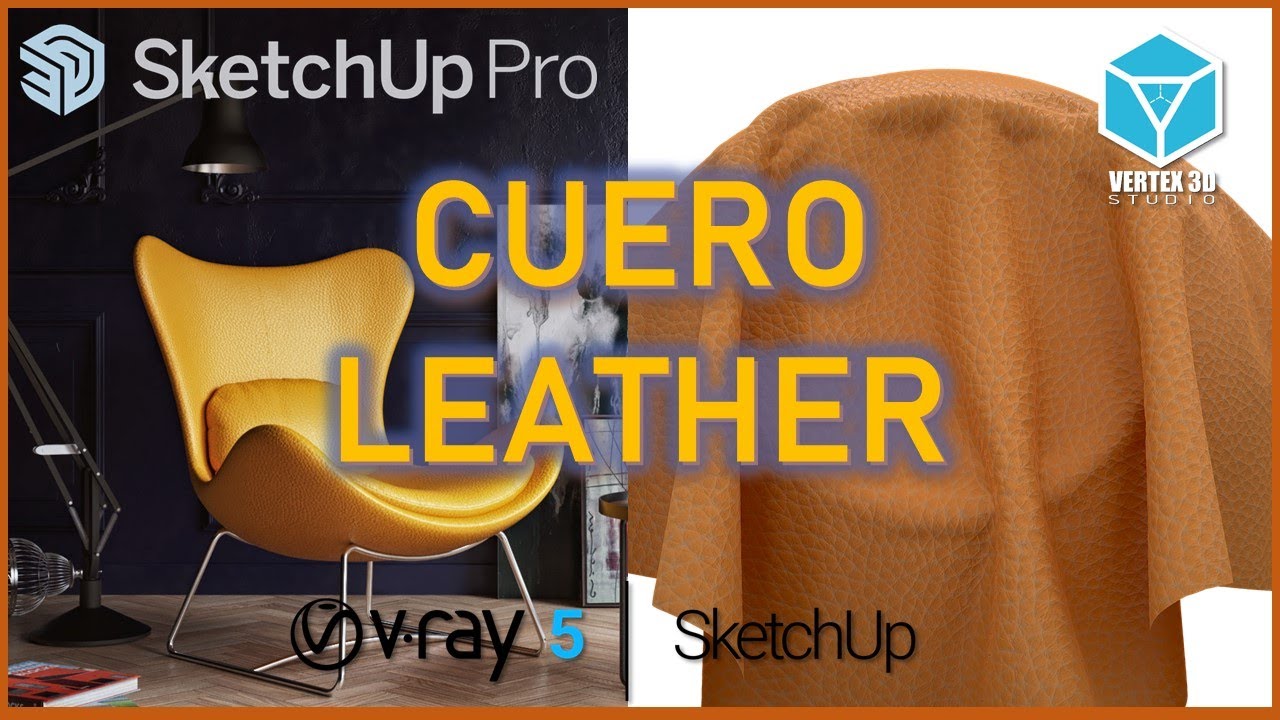 CUERO REALISTA | Vray 5 - Sketchup | 14 de 30
