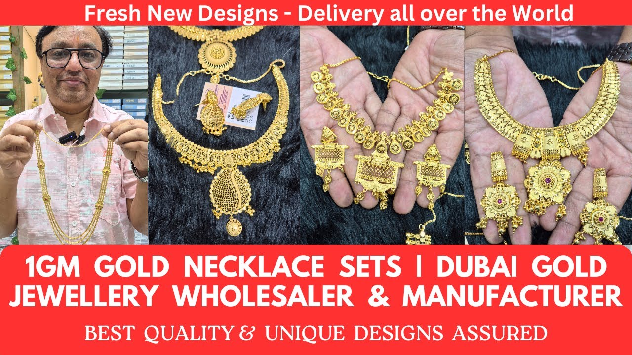 Dubai Gold Jewellery | 1 GM Gold | Forming Gold Imitation Jewellery Wholesaler in Kolkata, India