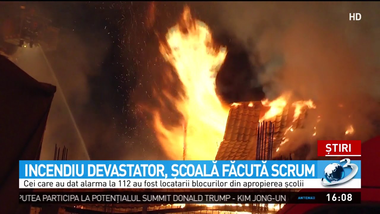 Incendiul de la Şcoala 124 din Bucureşti a speriat un catier întreg