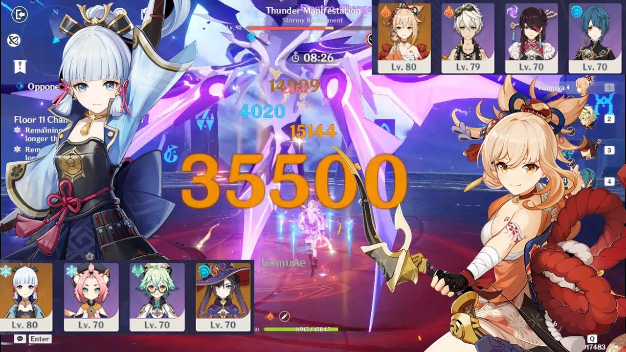 2.4 Spiral Abyss - F2P Ayaka Freeze & Yoimiya Destroy Spiral Abyss Floor 11 - Genshin Impact Gamplay