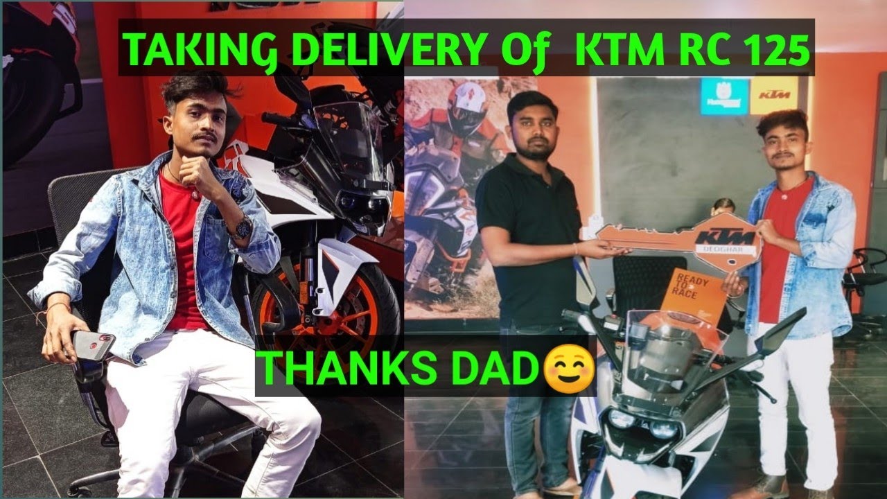 Taking delivery of ktm rc 125 bs6 || Ktm rc 125 exhaust Sound || It's Luv Vlogs