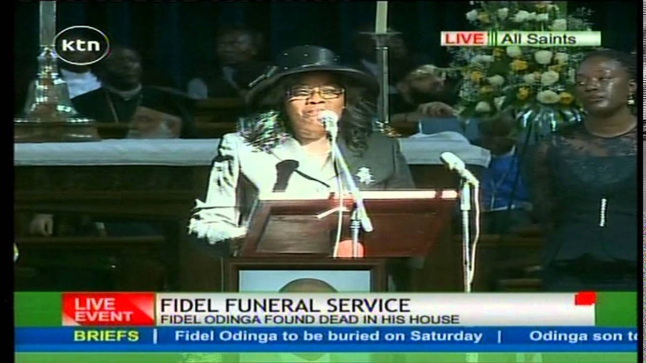 Ida Odinga emotionally eulogizes his son Fidel Odinga