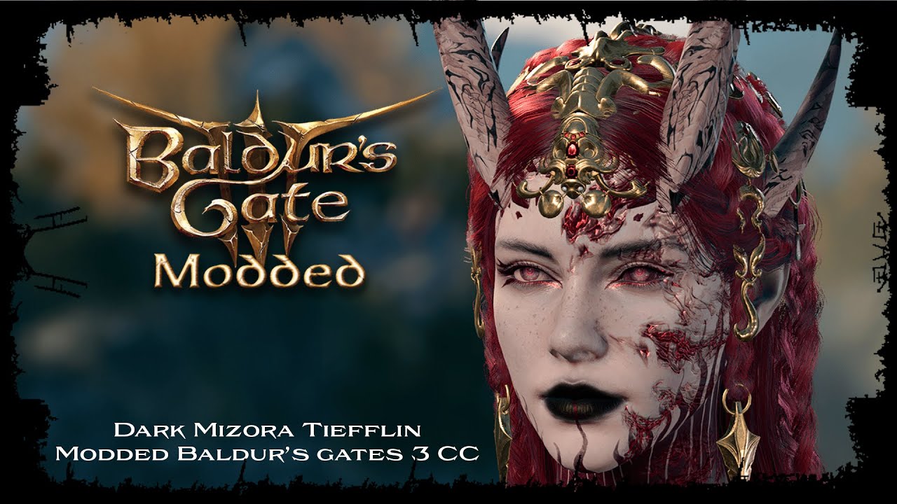 Baldur's Gates 3 - Character Creation MODDED ( Dark Mage Female Tiefflin )