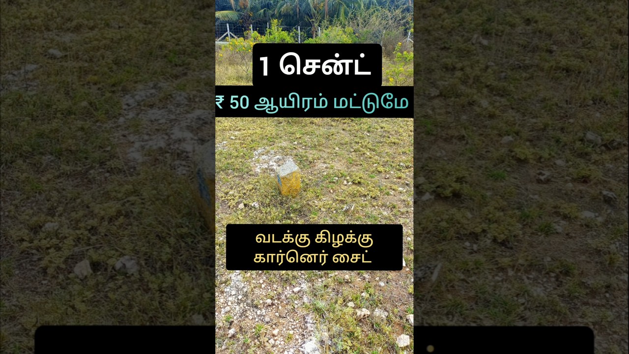 1 cent ₹ 50 thousand only North East Corner Site Tiruppur District Palladam to Udumalai Road