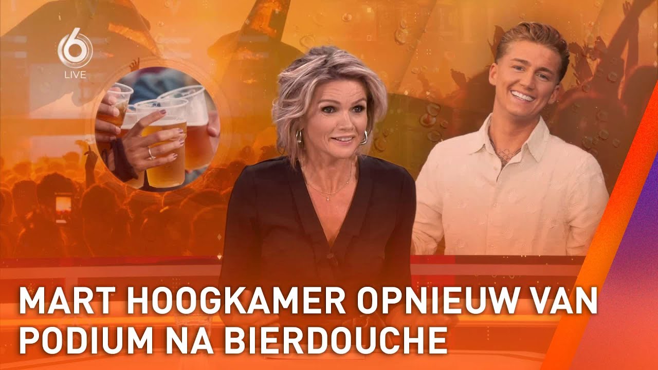 Mart Hoogkamer opnieuw van podium na bierdouche | SHOWNIEUWS