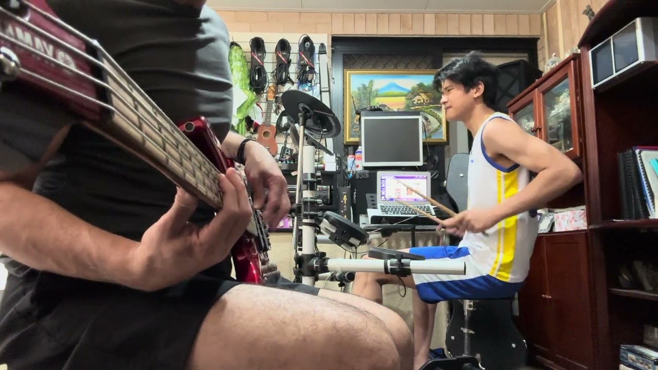 Run away By Del Shannon, Bass, drum cover 
