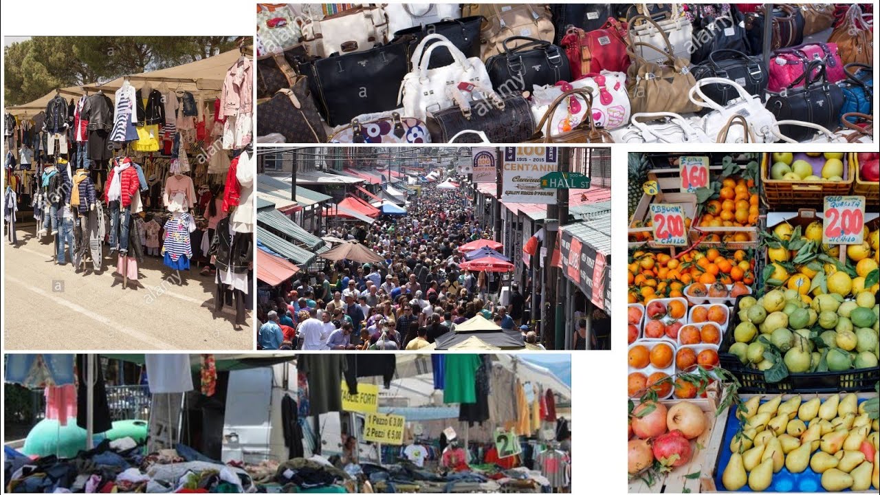 Street Market in italy....... Indian lifestyle in italy