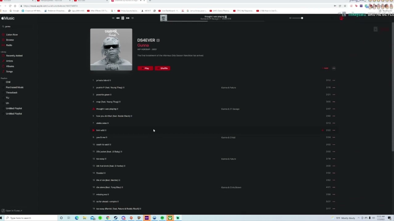 YourRAGE Reacts To Gunna - DS4EVER Full Album Reaction 🅿