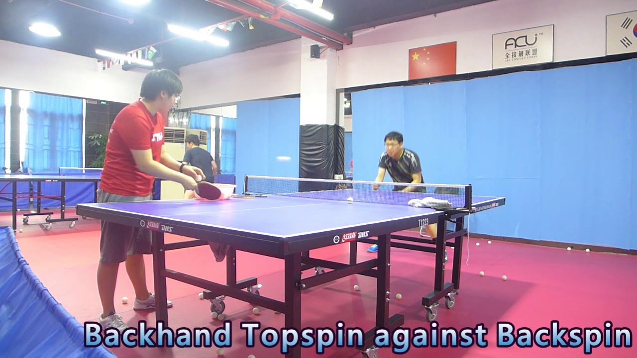 [LHTT #1_Chinese Coach Lesson] Backhand Topspin against Backspin 180623