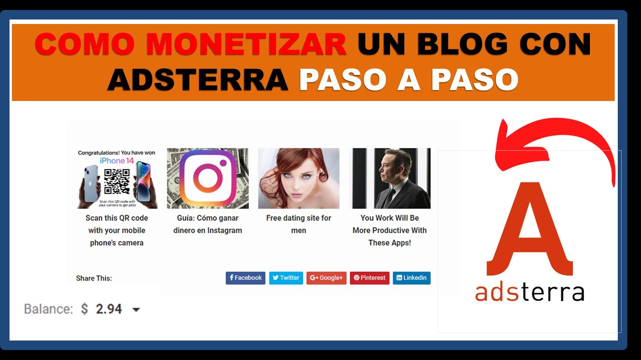 💲 Como MONETIZAR un BLOG de Blogger sin ADSENSE paso a paso 2023 - ADSTERRA
