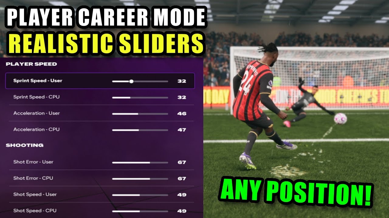 Режим карьеры EA FC 26 игроков. Реалистичные ползунки для всех позиций + игровой процесс