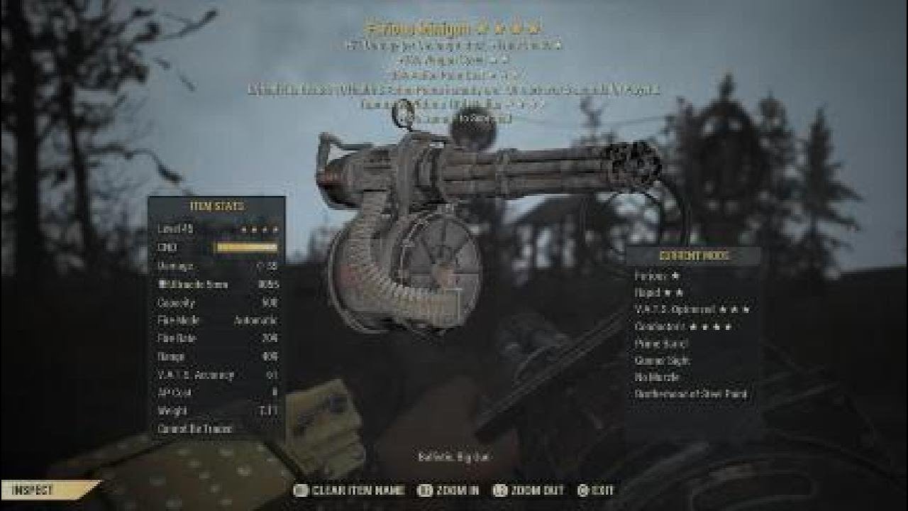 Fallout 76 weapon review The Minigun