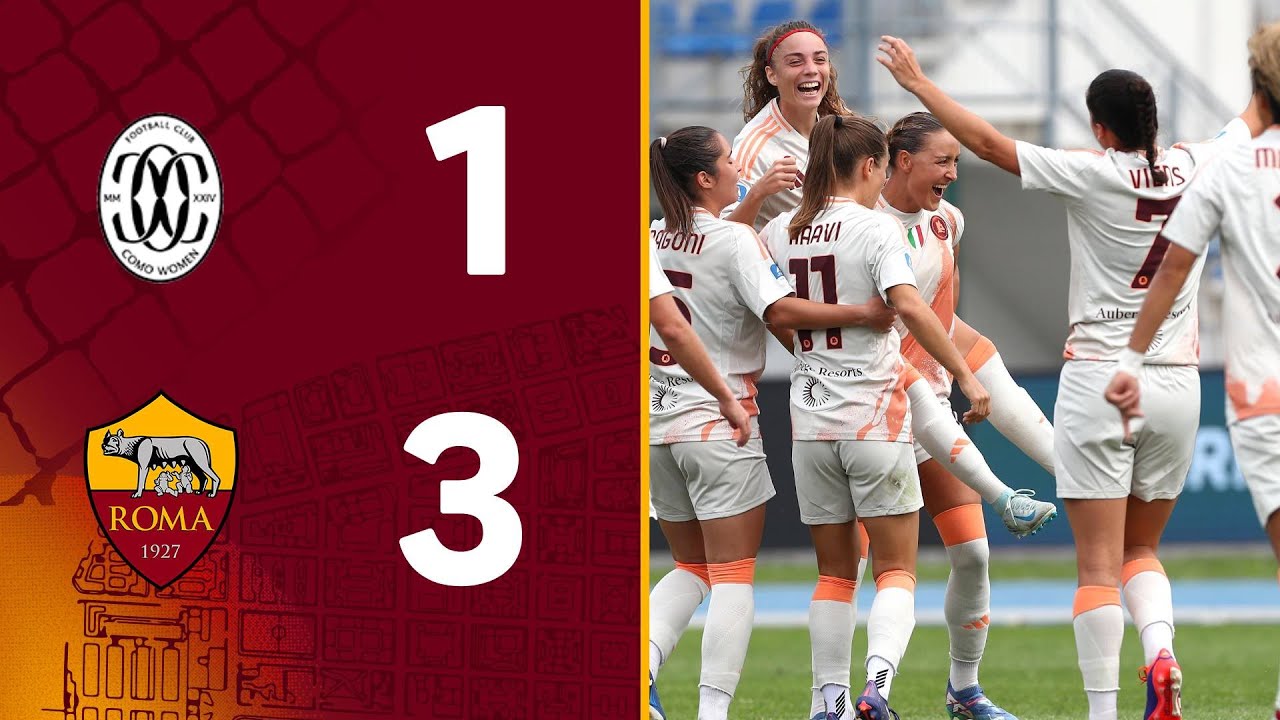 Como 1-3 Roma | Serie A Femminile Highlights 2024-25
