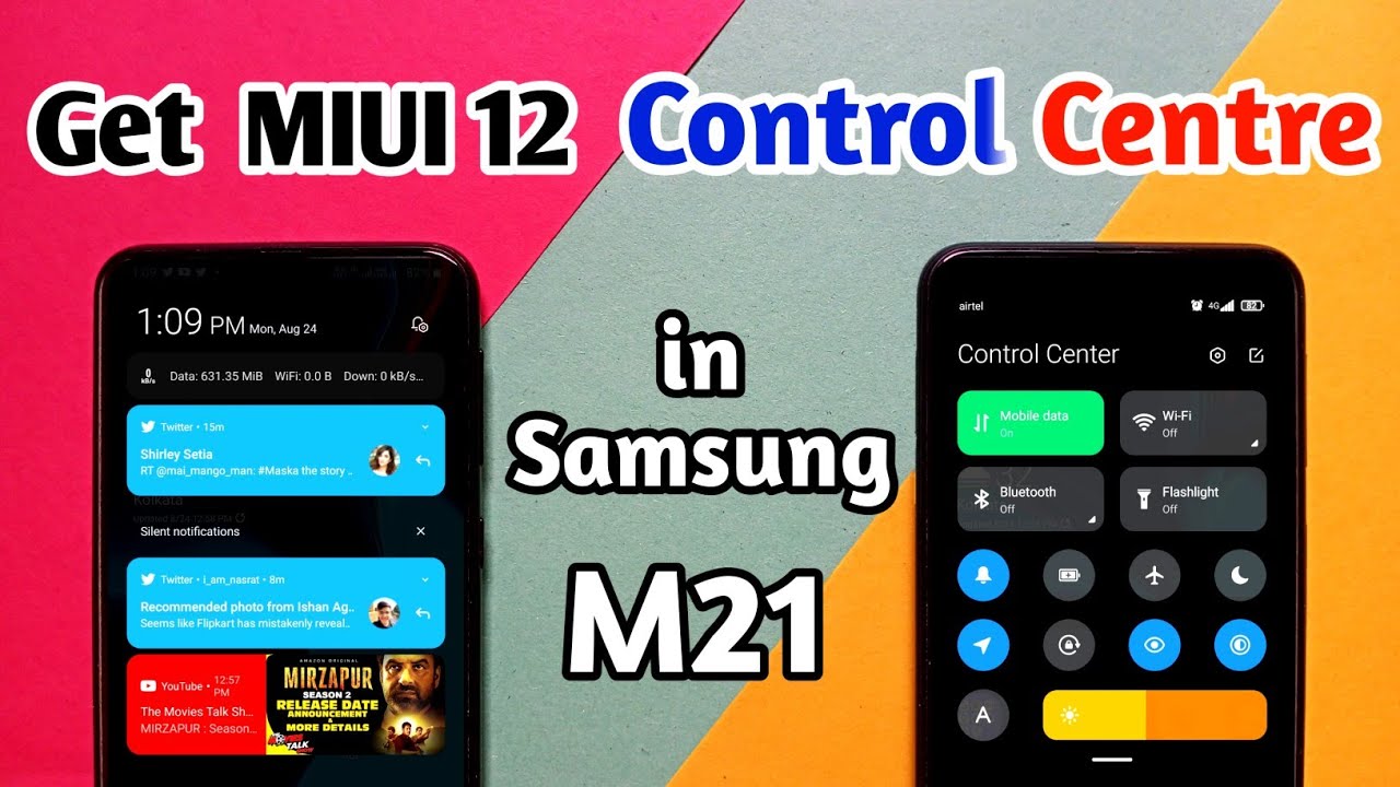 Install MIUI 12 Control Center in Samsung Galaxy M21 | in Any Android Phone - Realme,oppo,vivo etc.