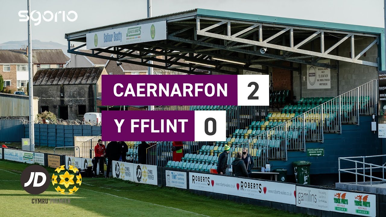 Caernarfon 2-0 Y Fflint | Uchafbwyntiau JD Cymru Premier Highlights