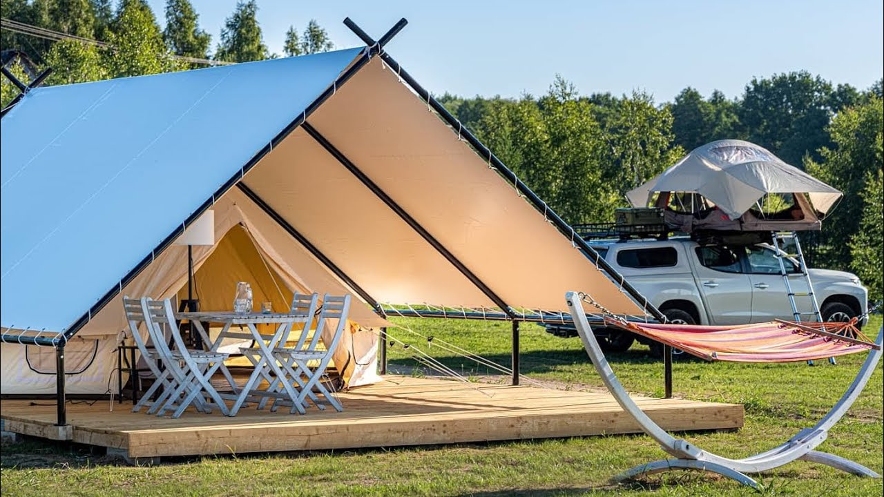 Nowe Glamping namioty na Mazurach niedaleko Mrągowa / Luxury glamping in Poland - Masuria