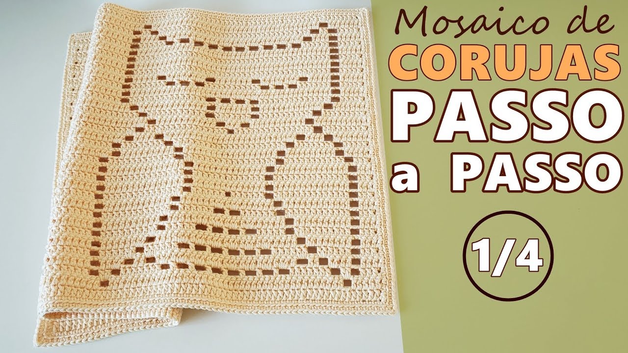 Мозаичный ковёр из сов в стиле крючком - пошаговое руководство 1/4