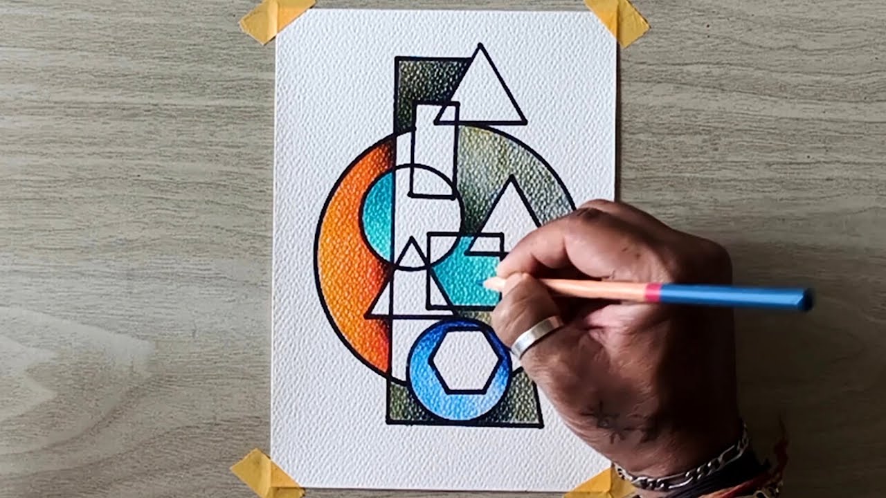 Easy Abstract Art Idea / Simple Art / 365 Days Challenge / Day #41