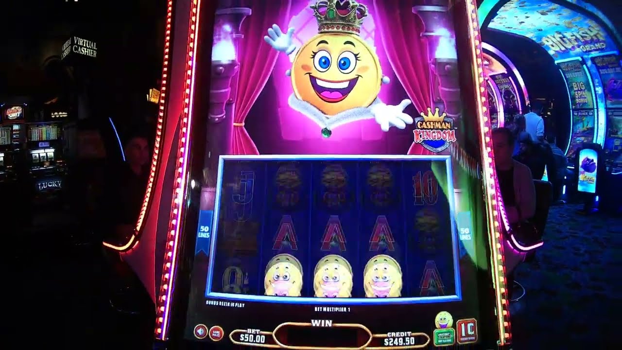 $50 & $100 Bets on CASHMAN KINGDOM Slot Machine at Mohegan Sun Casino in CT