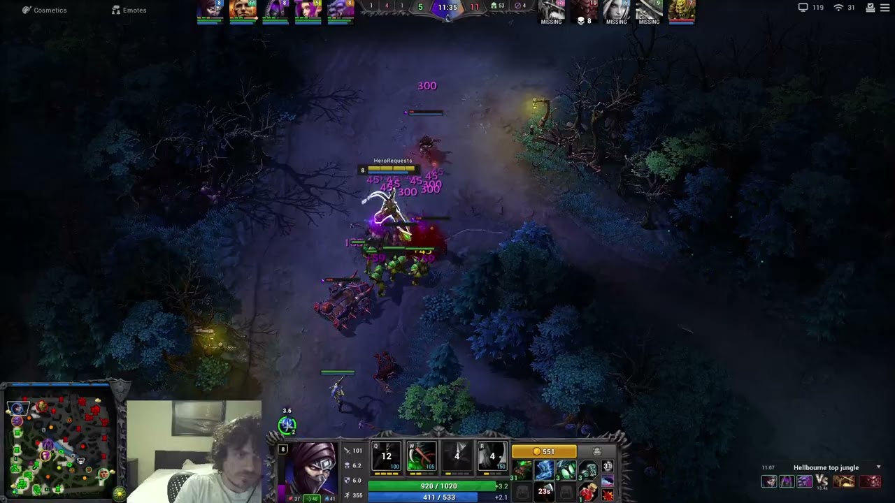 HoN REBORN - Silhouette - When ur carry starts out 1-5....