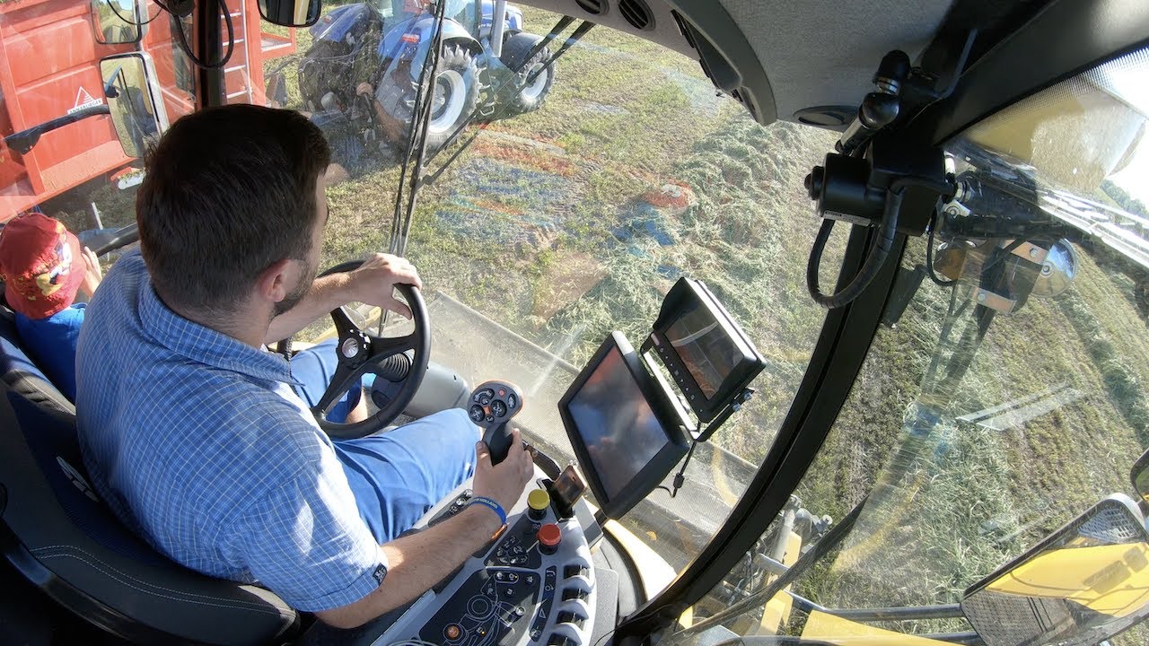 CABVIEW | New Holland FR650 a T7070AC BluePower | Alfalfa silage harvesting | Senáže vojtěšky