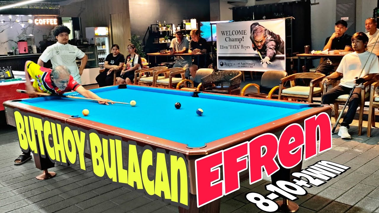 Efren BATA Reyes 8-10+2 🆚 Butchoy Bulacan 💯Race18-20 @3rd Floor, Barry's Tambayan, Nigel's Building