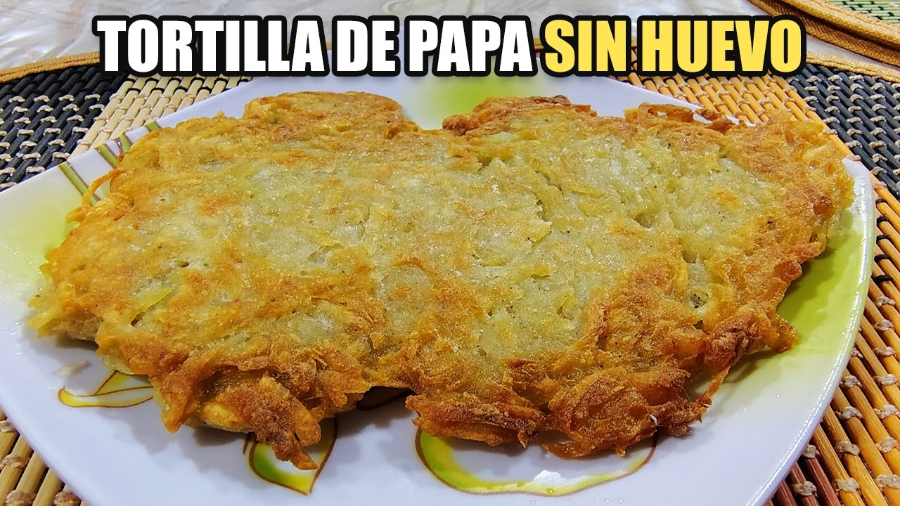 ✅ TORTILLA de PAPA sin huevo (Receta Fácil)