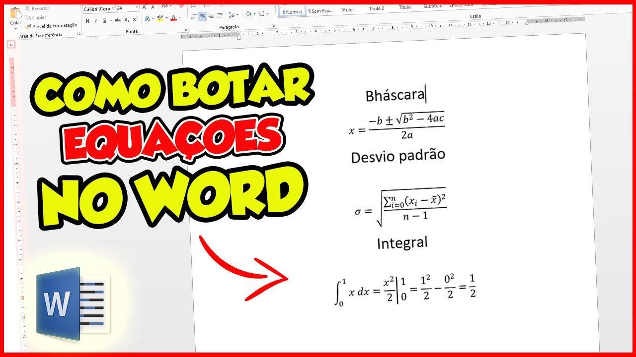 TUTORIAL - COMO COLOCAR FÓRMULAS MATEMÁTICAS NO WORD!!!